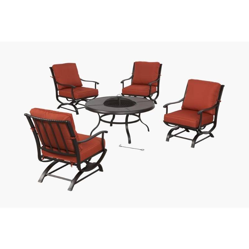 Redwood Valley 5 PC Firepit DS Set