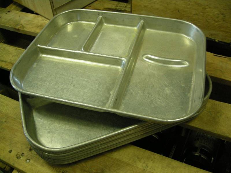 lot 87 image: Group Aluminum Divided Trays