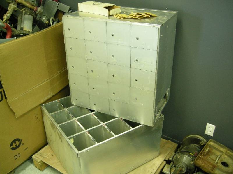 lot 93 image: Metal Divided PO Box Type Cubbies