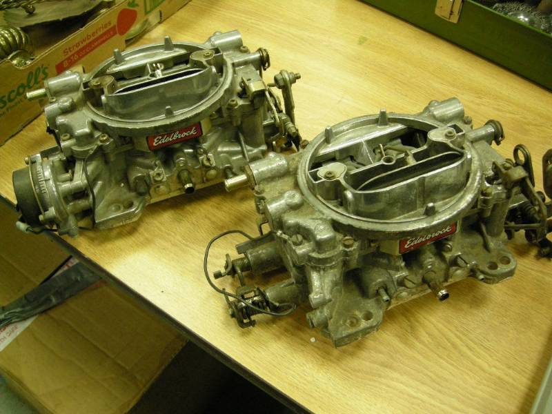 lot 261 image: 2 Edelbrock 4 Barrel Carburetors