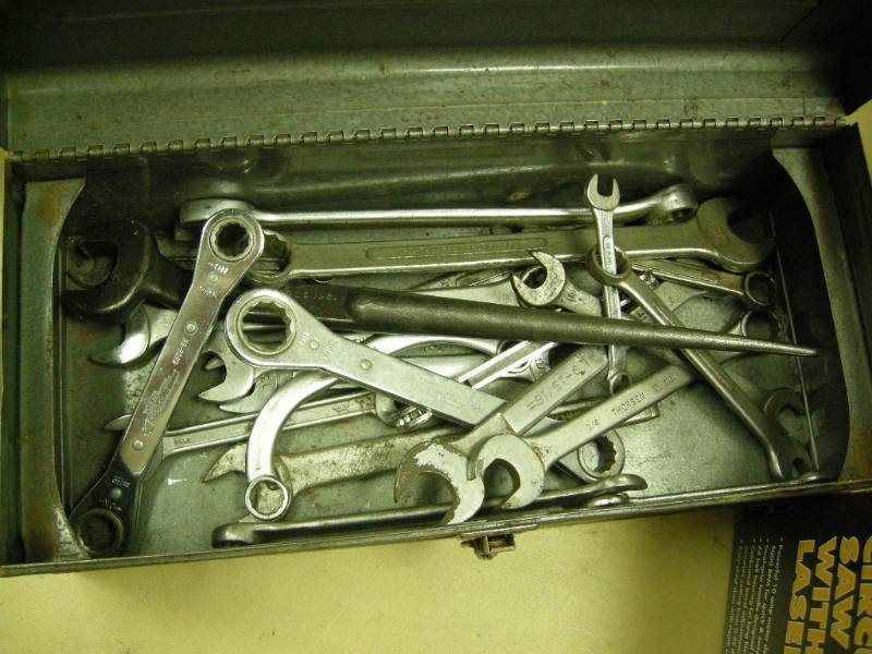 lot 300 image: Tool Box with Wrenches