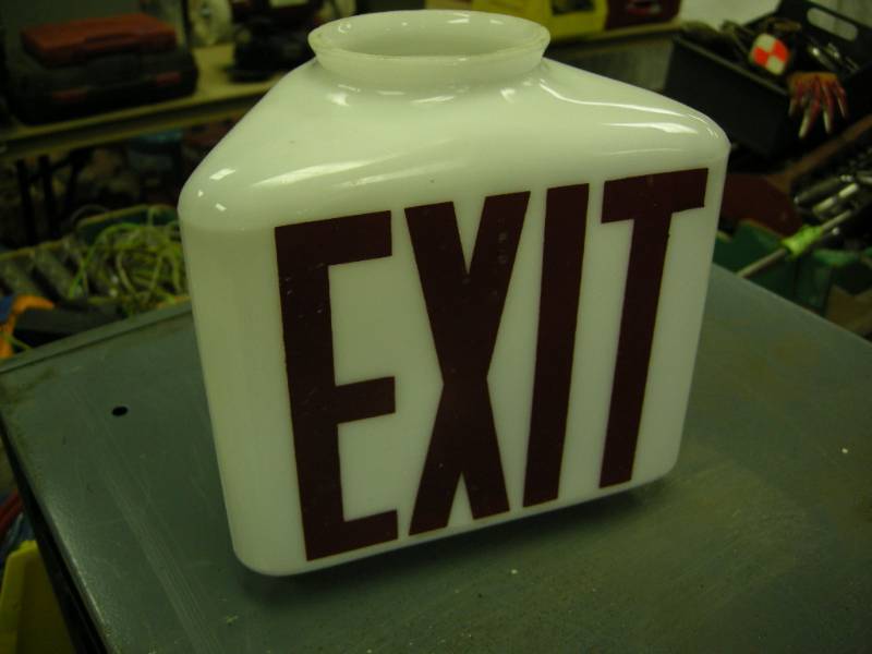 lot 307 image: Vintage Glass Exit Globe