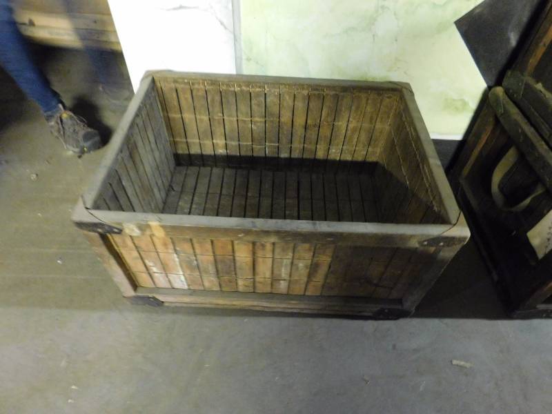 Antique Wooden Bin (approx. 28 x 14 x 20)