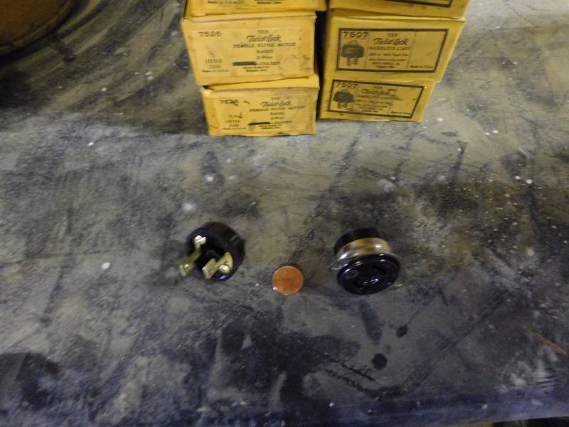 Twist-Lock Bakelight Caps and Flush Motor Bases
