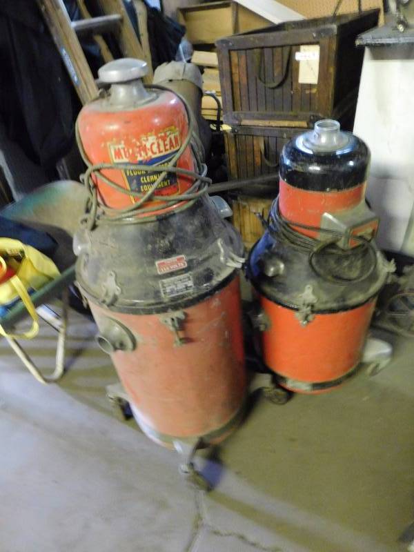2 Vintage Vacuums, One is Missing a Wheel