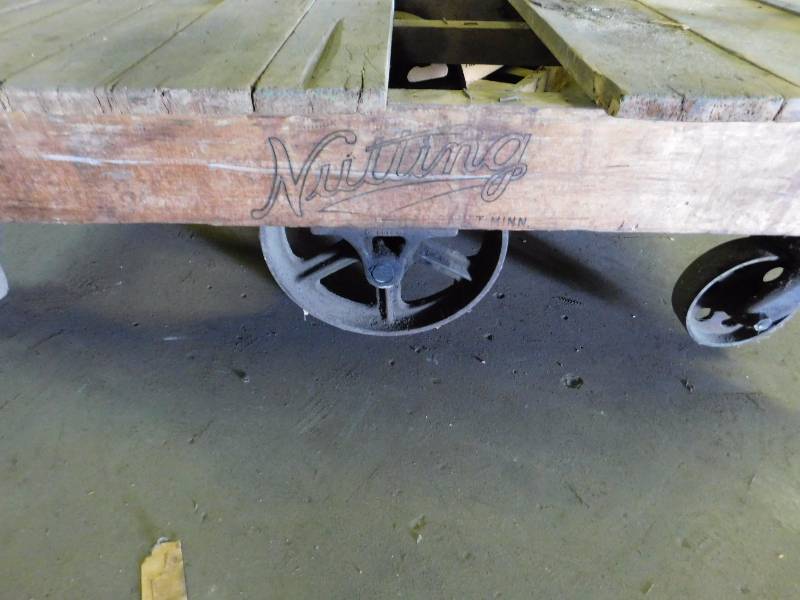 Antique Nutting Railroad Cart with 2 Metal Handles