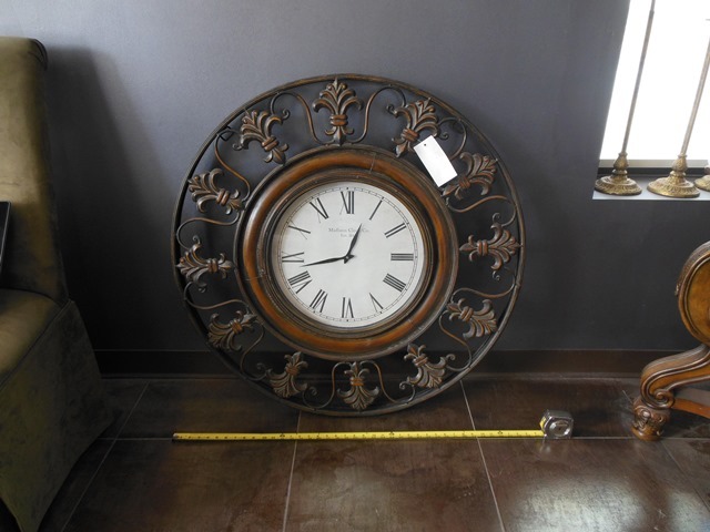 lot 6 image: Large Metal Wall Clock (Approx.. 38 Diameter)