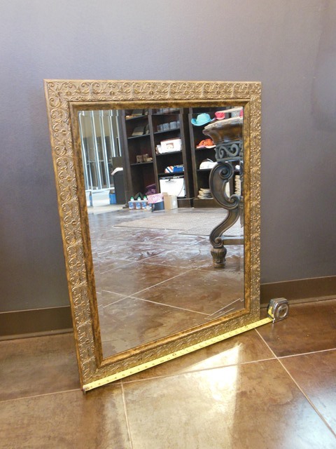 lot 20 image: Approx. 27 x 33 Wall Mirror with Beveled Glass (Matches Lot 89)