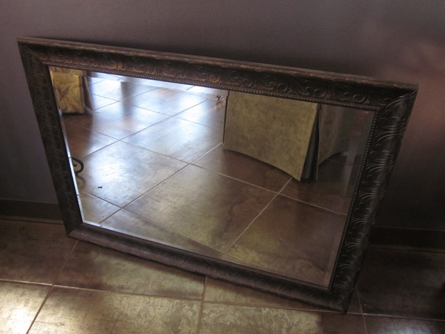 lot 90 image: 41 x 29 (approx.) Wall Mirror with Beveled Glass