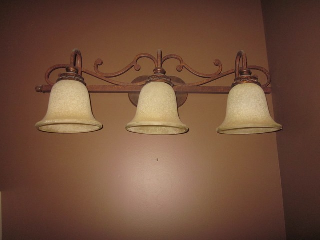 lot 49 image: Three Globe Bath Light Fixture (Same Style as Pendant Lights)