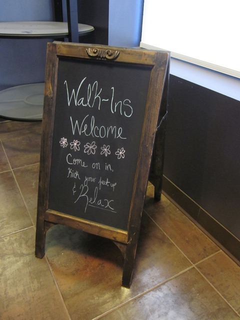 lot 57 image: Double Sided Chalk Board Sign