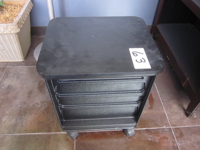 lot 63 image: European Touch Rolling Shelf Unit