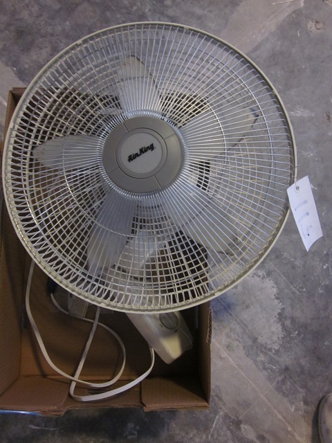 lot 117 image: Wall Mount Air King Fan With Long Pull Chain for Floor Access to Control