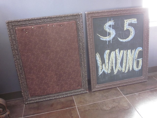 lot 189 image: Bulletin Board and Chalk Board with Similar Frames