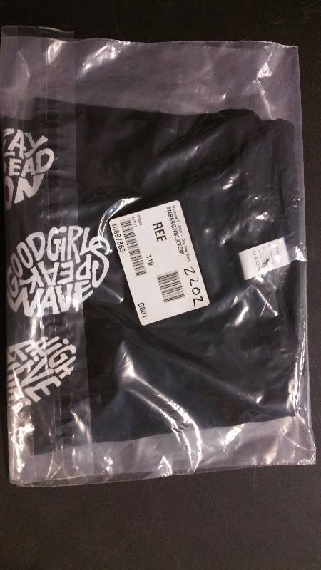 lot 2202 image: Los Angeles Pop Art Womens Word Art T-Shirt - Dog Paw Black X Small