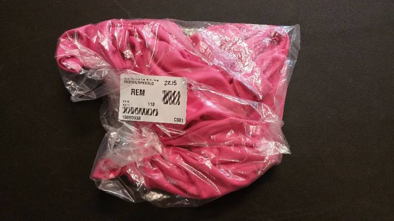 lot 2215 image: Hanes Womens Cool DRI V-Neck T-Shirt Pink X-Large