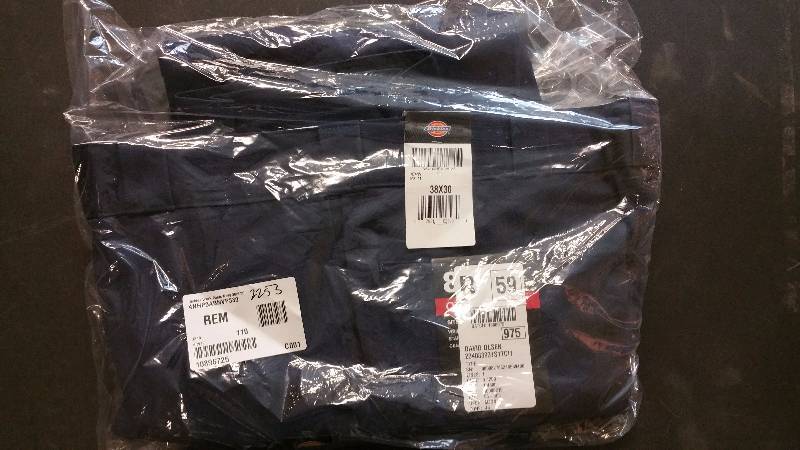 lot 2253 image: Dickies Mens Original Fit 874 Twill Work Pants Navy 38W 30L