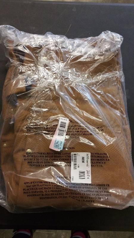 lot 2254 image: Carhartt Mens Quilted Zip-To-Thigh Bib Overall - Carhartt Brown 46W 28L