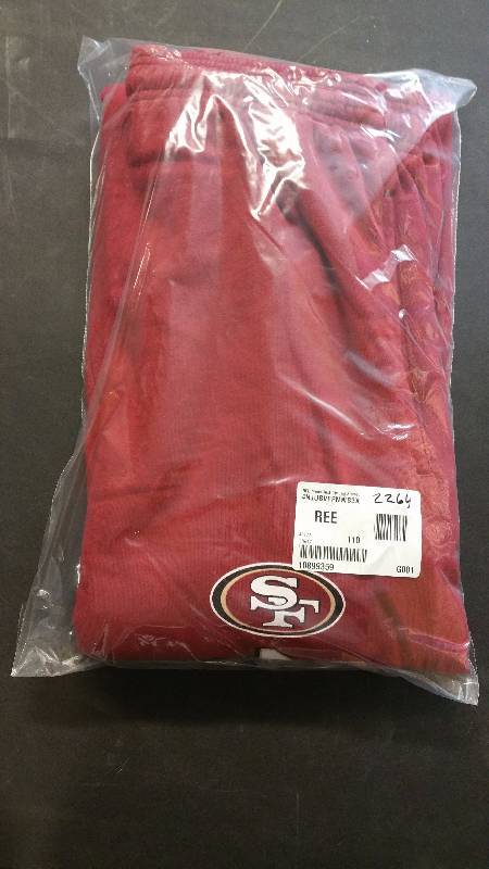 lot 2264 image: Majestic Mens BigTall NFL Just Getting Started Pant 49ers 3X