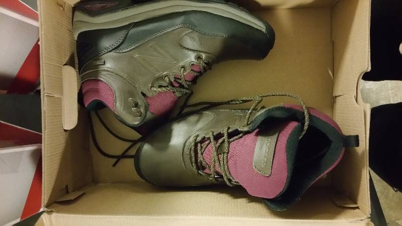 lot 2507 image: New Balance Womens Trail Walking Waterproof Hiking Boot - Wide Dark Brown 10