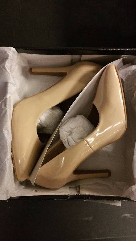lot 2543 image: Journee Collection Womens Tokyo Patent Pump - Wide Beige 10