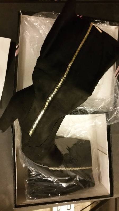 lot 2544 image: Journee Collection Womens Train Boots - Wide Calf Black 9