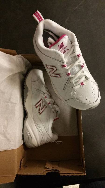 lot 2575 image: New Balance Womens 608V4 Crosstrainer Shoe - Wide White 5 12