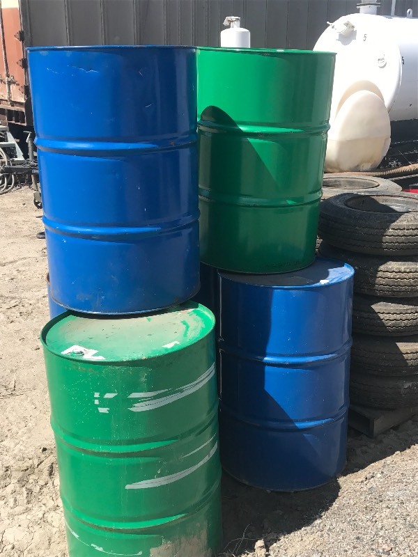 lot 2 image: Lot Of (6) 55-Gallon Steel Barrels,...