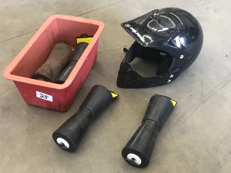 lot 25 image: Tote Full Of Boat Trailer Rollers &...