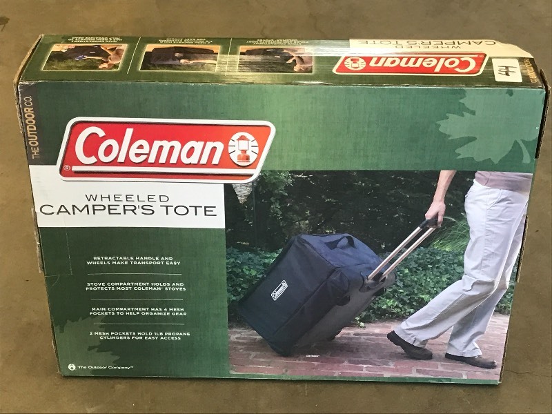 lot 44 image: Coleman Wheeled Camper Tote, New ...