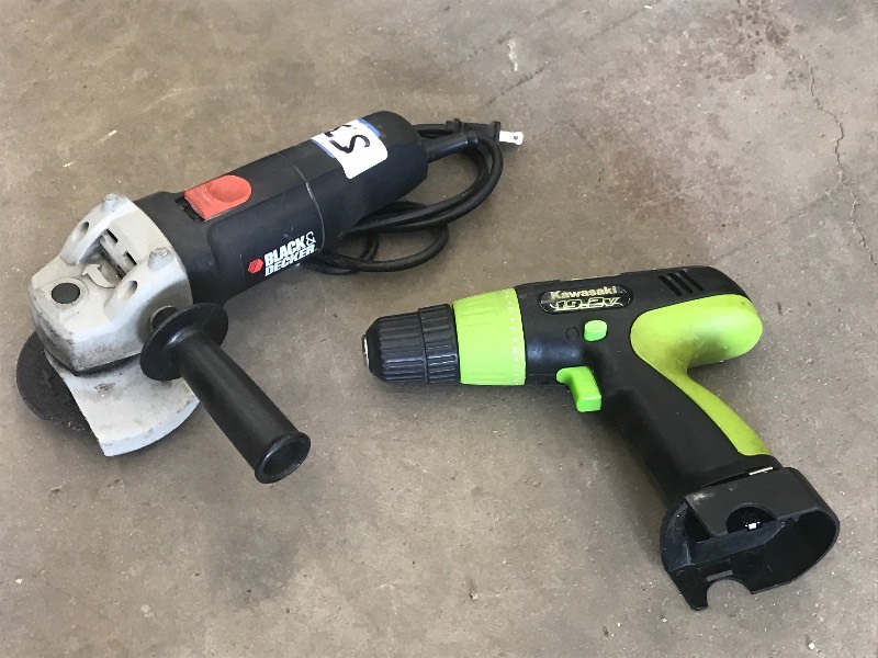 lot 53 image: (1) Black & Decker Angle Grinder & ...