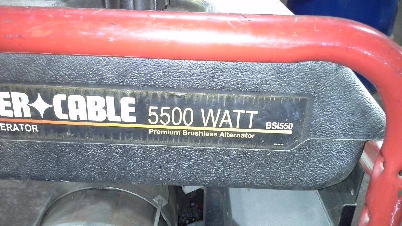 Porter Cable 5500 Watt Generator | Rogers Equipment | K-BID