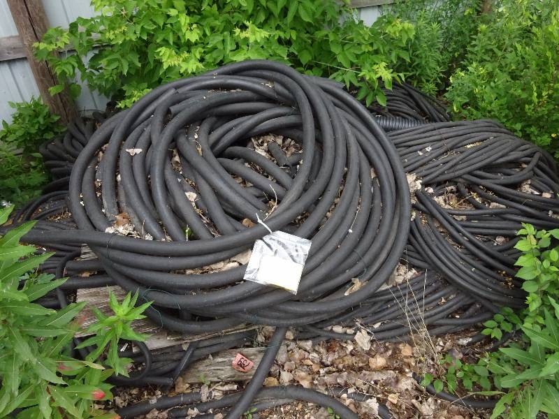 Lot of Black Rubber Hose