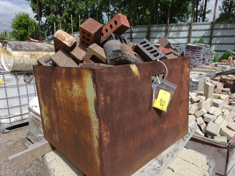 Metal Box of Fancy Bricks