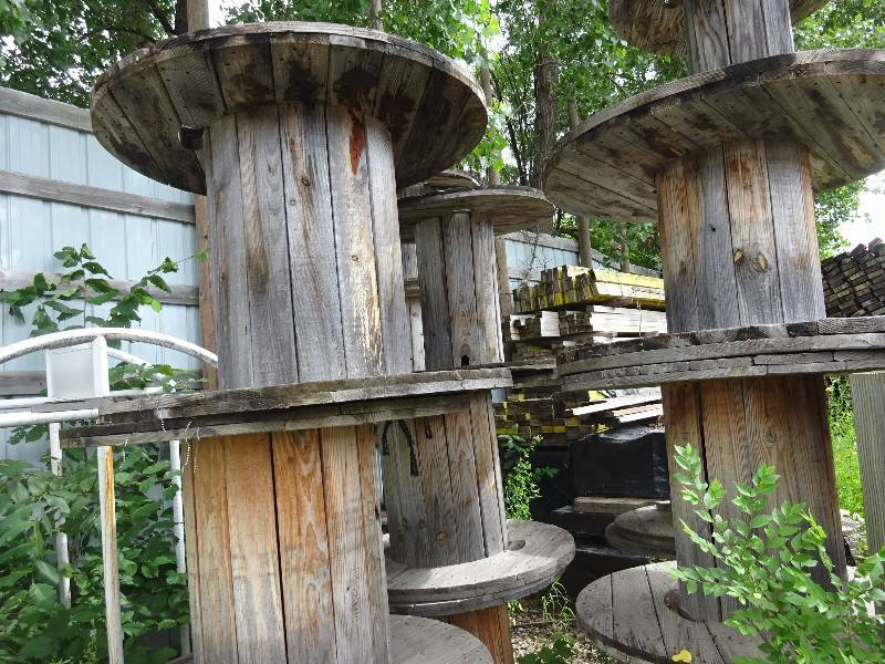 Lot of Large Wooden Spools