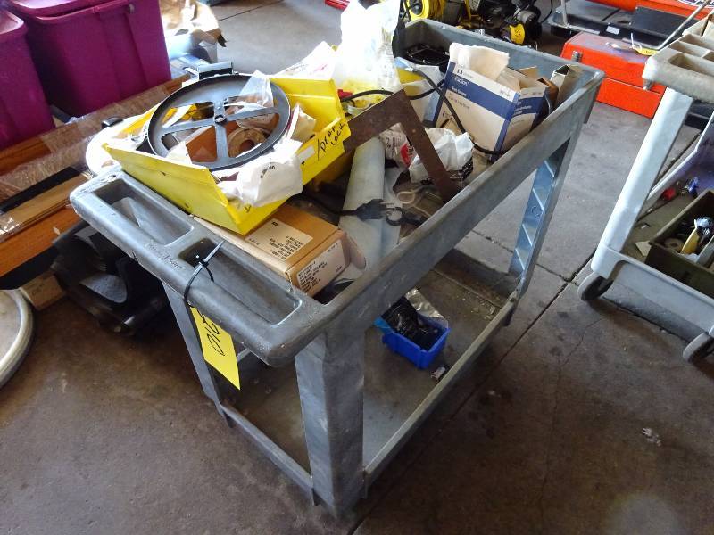 lot 210 image: Plastic Shop Cart wContents