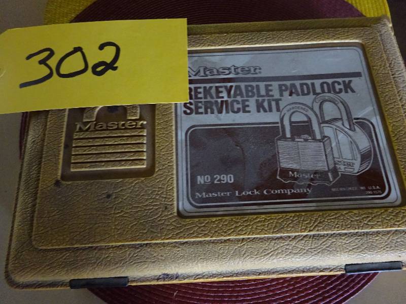 lot 302 image: Padlock Rekey Pin set