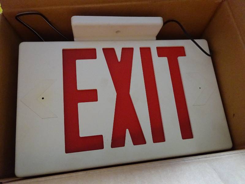 lot 360 image: Exit Light wbuilt Surveilance Camera