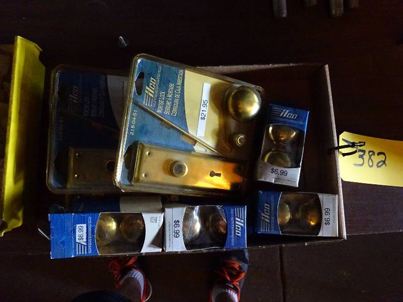 lot 382 image: Replacements for 1920s Door Hardware