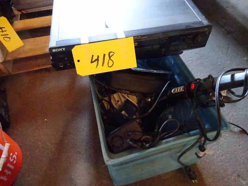lot 418 image: Camera Mounts, Samsung Bluray, Sony DVD, Massage Unit