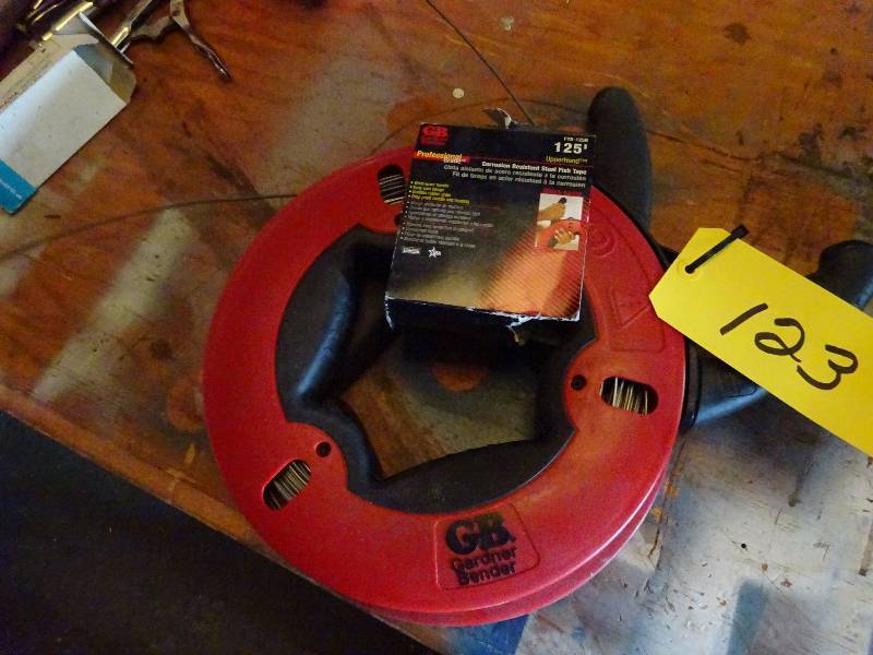 lot 123 image: (2) 125ft Steel Fish Tape