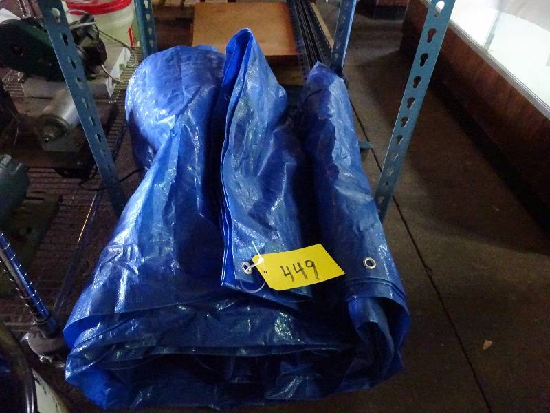 lot 449 image: Blue Tarp, Huge, 30 X24 at least