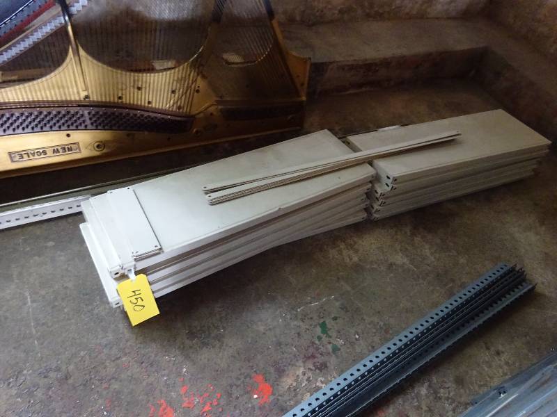lot 450 image: 3 Sections  Tan Light Duty Racking