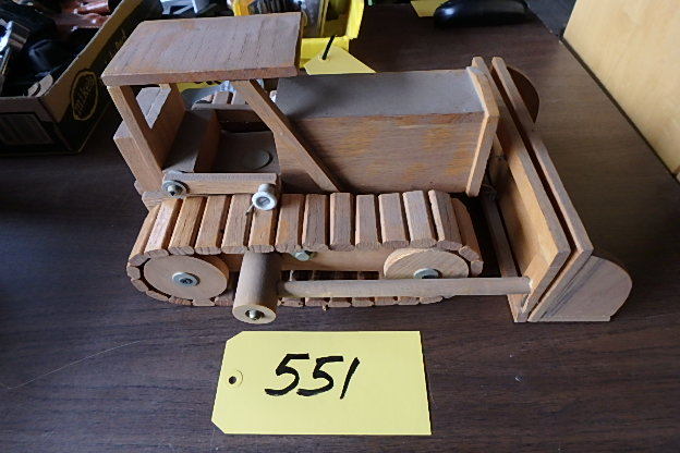lot 551 image: Wooden Bulldozer