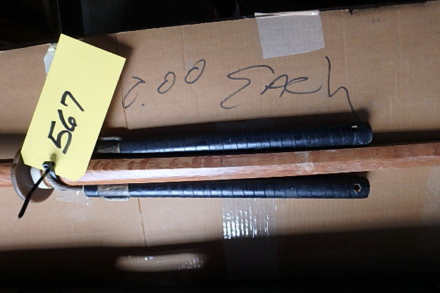 lot 567 image: Numchuks and practice Sword
