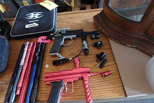 lot 594 image: Paint Ball Guns and Barrels