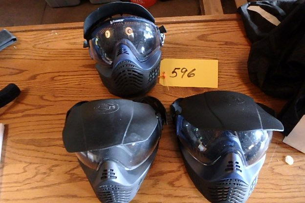 lot 596 image: 3 Paint Ball Face Protectors