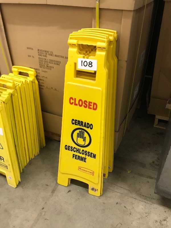 Lot of caution signs.