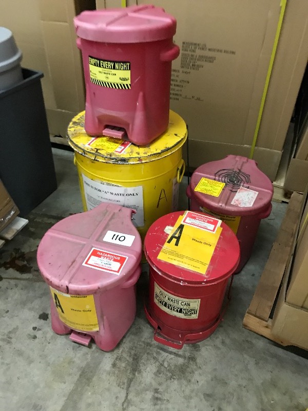 Lot of trash cans