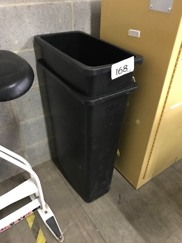 2 trash cans